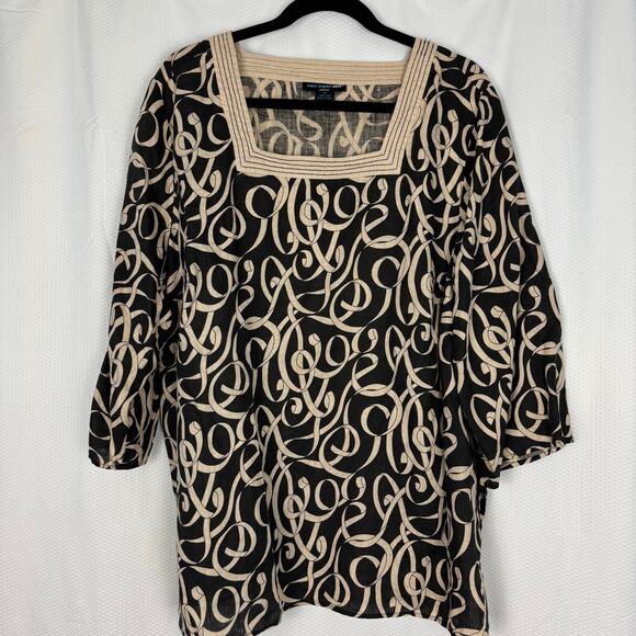 Saint Tropez 100% linen top Boho Coastal Mori - Picture 1 of 5